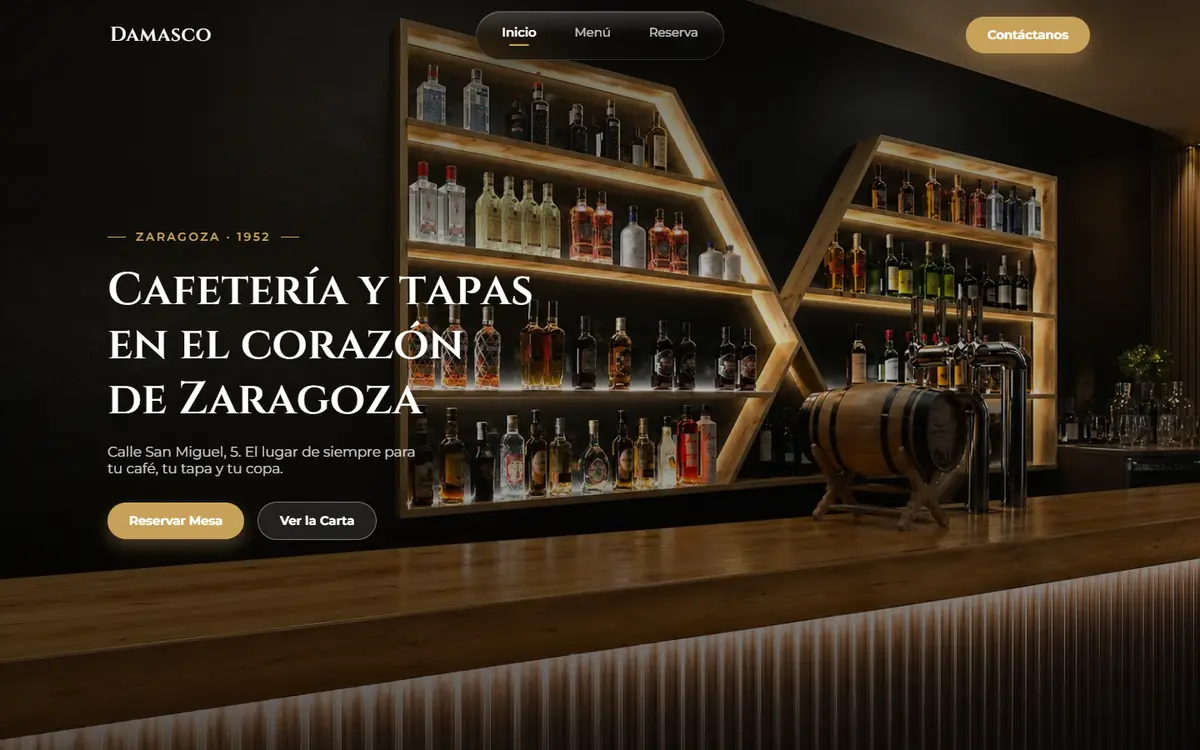 Damasco website homepage