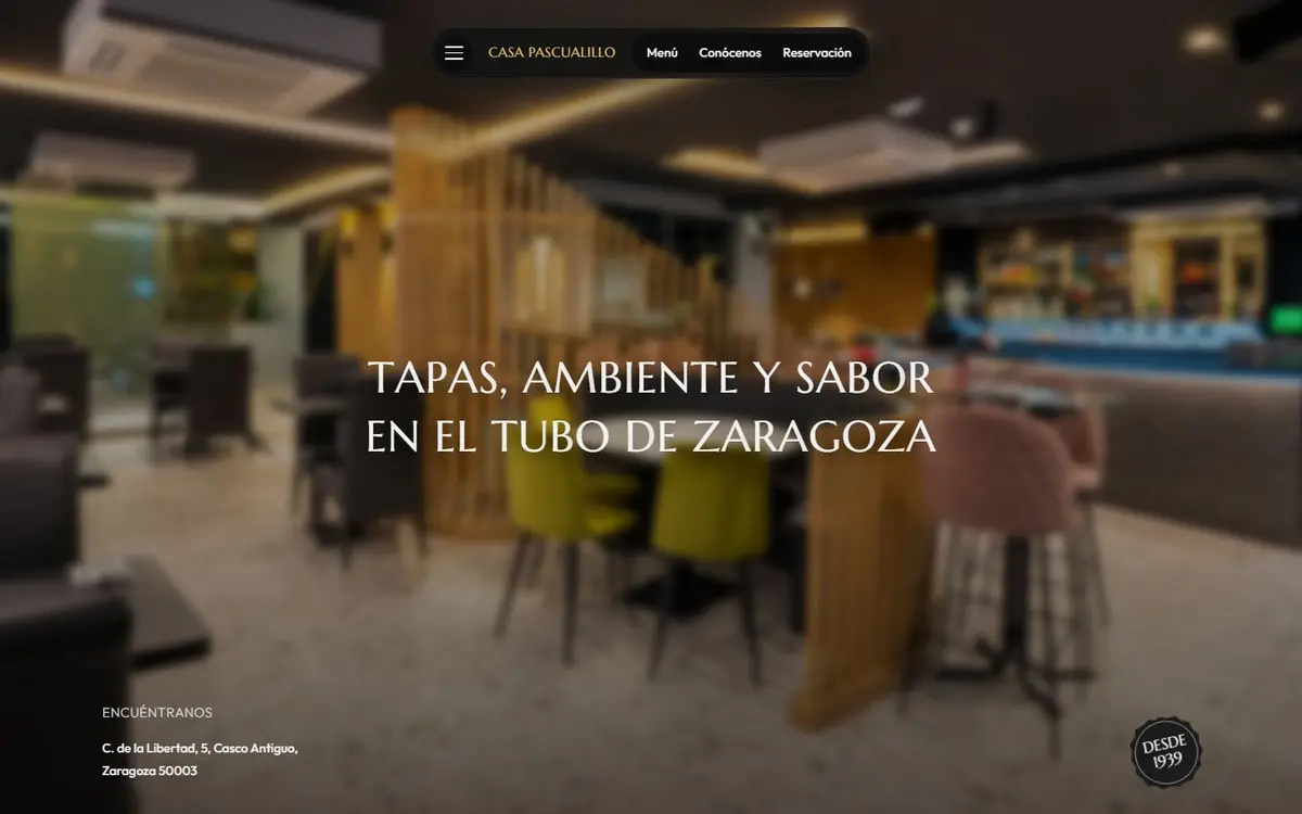 Casa Pascualillo website homepage